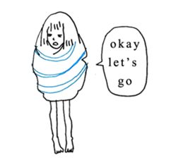 Cocoon girl (English version) sticker #14959197