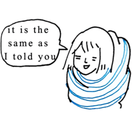 Cocoon girl (English version) sticker #14959200