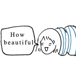 Cocoon girl (English version) sticker #14959202