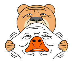 Old Bear And Bird sticker #14959237