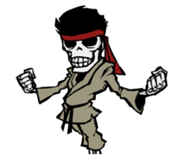 skeleton_karate_2 sticker #14959718
