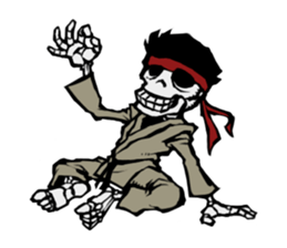 skeleton_karate_2 sticker #14959720