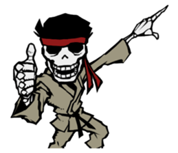 skeleton_karate_2 sticker #14959721