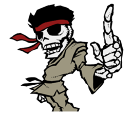 skeleton_karate_2 sticker #14959726