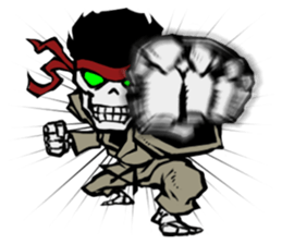 skeleton_karate_2 sticker #14959729