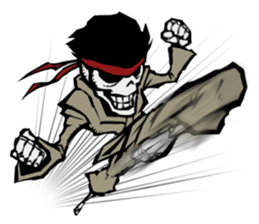 skeleton_karate_2 sticker #14959732