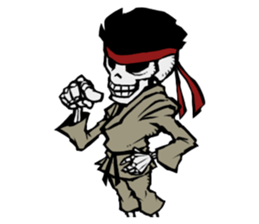 skeleton_karate_2 sticker #14959736