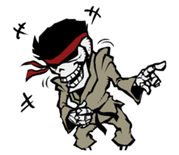 skeleton_karate_2 sticker #14959737