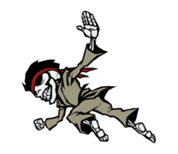 skeleton_karate_2 sticker #14959738
