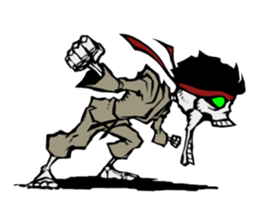skeleton_karate_2 sticker #14959741
