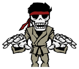 skeleton_karate_2 sticker #14959744