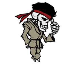 skeleton_karate_2 sticker #14959745