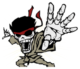 skeleton_karate_2 sticker #14959746