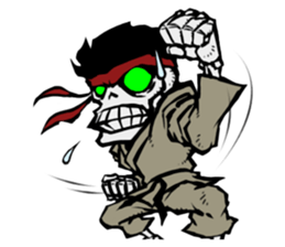 skeleton_karate_2 sticker #14959747