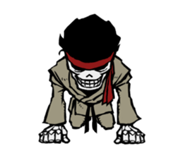 skeleton_karate_2 sticker #14959748