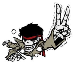 skeleton_karate_2 sticker #14959749