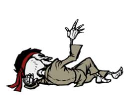 skeleton_karate_2 sticker #14959753