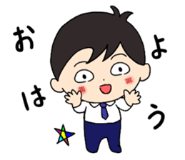 "Hustle Ma-kun" and "Lazy Kenbo" sticker #14961661