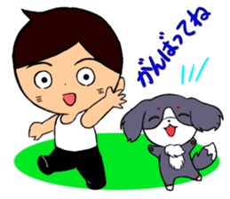 "Hustle Ma-kun" and "Lazy Kenbo" sticker #14961674