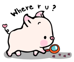 Small Pig & Teddy (EN) sticker #14963007