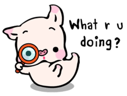 Small Pig & Teddy (EN) sticker #14963008