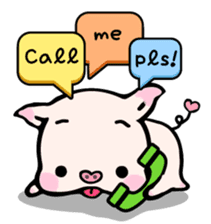 Small Pig & Teddy (EN) sticker #14963009