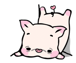 Small Pig & Teddy (EN) sticker #14963013