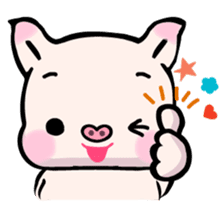 Small Pig & Teddy (EN) sticker #14963019