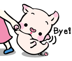 Small Pig & Teddy (EN) sticker #14963023