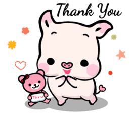 Small Pig & Teddy (EN) sticker #14963026