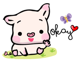 Small Pig & Teddy (EN) sticker #14963028