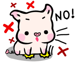 Small Pig & Teddy (EN) sticker #14963029