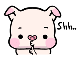 Small Pig & Teddy (EN) sticker #14963032