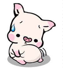 Small Pig & Teddy (EN) sticker #14963034