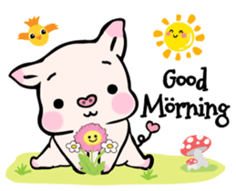 Small Pig & Teddy (EN) sticker #14963042