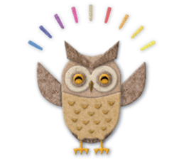 Owl appliques sticker #14964821