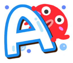 Octopus Sticker (Alphabet version) sticker #14965022