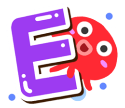 Octopus Sticker (Alphabet version) sticker #14965026