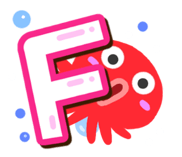 Octopus Sticker (Alphabet version) sticker #14965027
