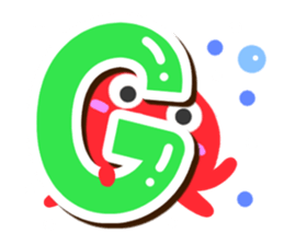 Octopus Sticker (Alphabet version) sticker #14965028