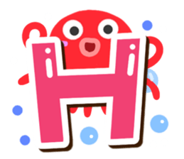 Octopus Sticker (Alphabet version) sticker #14965029