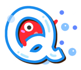 Octopus Sticker (Alphabet version) sticker #14965038