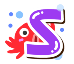 Octopus Sticker (Alphabet version) sticker #14965040