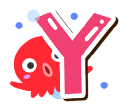 Octopus Sticker (Alphabet version) sticker #14965046