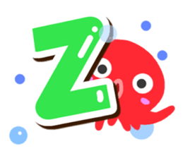 Octopus Sticker (Alphabet version) sticker #14965047