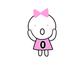 Miho sticker-ribbon girl- sticker #14967649