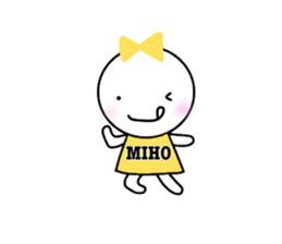 Miho sticker-ribbon girl- sticker #14967650