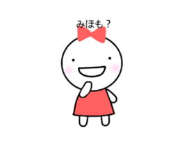 Miho sticker-ribbon girl- sticker #14967672