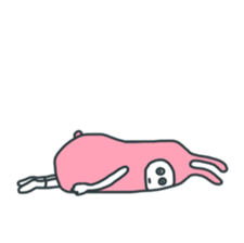 Lazy Pink Psychic Rabbit sticker #14968055