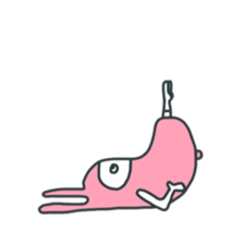 Lazy Pink Psychic Rabbit sticker #14968059
